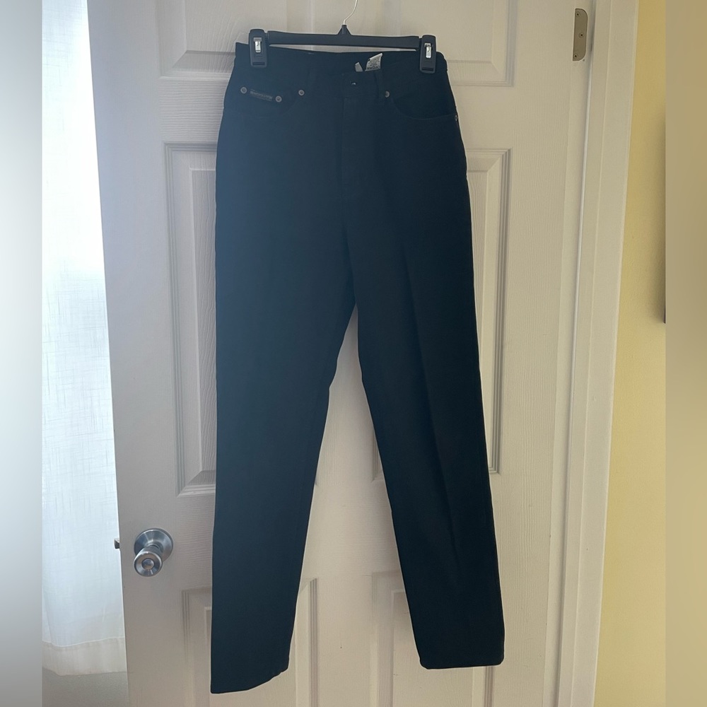 Vintage black Calvin Klein straight leg denim size 4